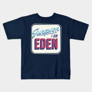 Enhypen Jungwon eden engene typography | Morcaworks Kids T-Shirt